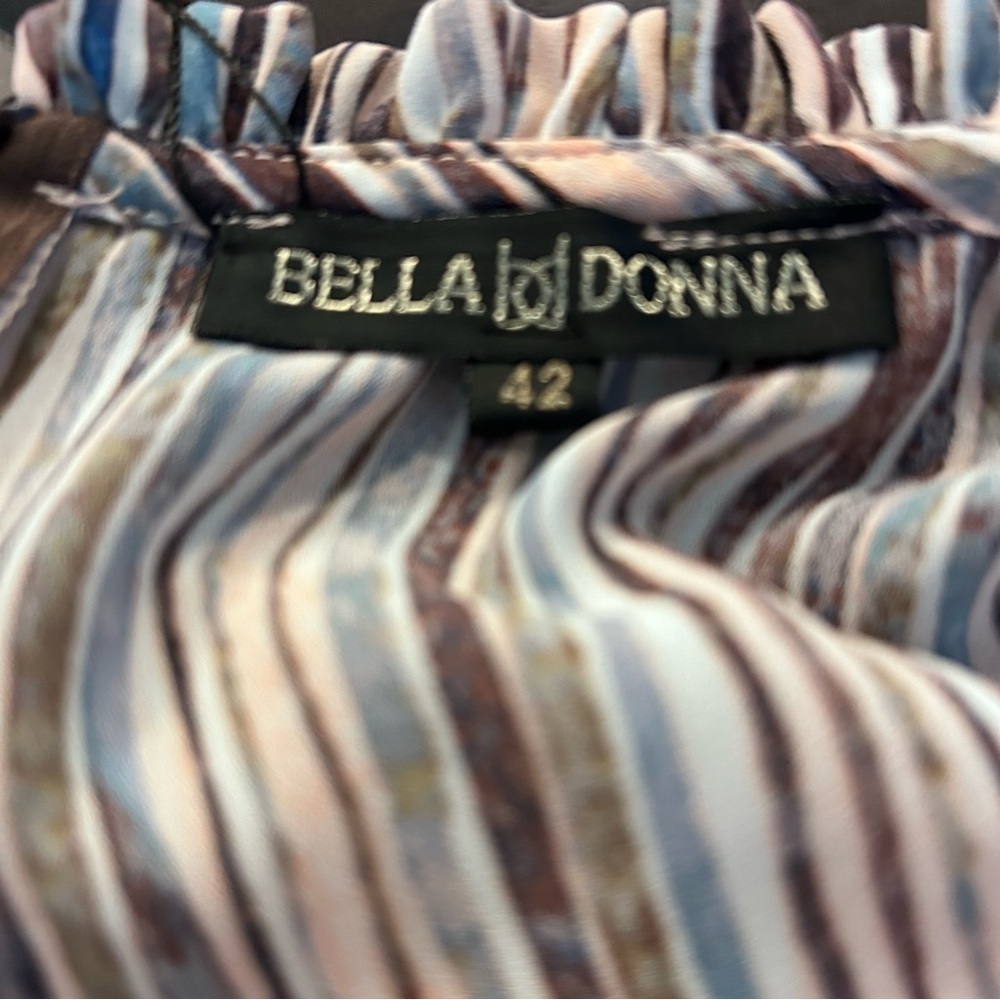 Bella D. Boho Pink and Black Soft Striped Sleeveless Maxi Dress EU SZ 42 - Picture 5 of 7